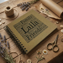 Personalised Word A3/A4/A5/Square Art Scrapbook, Photo Album, Guestbook, Gift