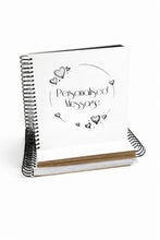 BIG Book 100 sheets, A3 Square Scrapbook Photo Album, Personalised Front Cover, Black Kraft Brown White Card Sheets