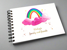 Personalised Cloud Rainbow A5/A4/A3/Square Scrapbook, Photo Album, Guest Book, Memory Book, Gift