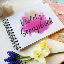 Personalised Pink Star Paint A3/A4/A5 Scrapbook, Photo Album, Guest Book, Memory Book