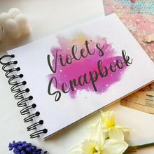 Personalised Pink Star Paint A3/A4/A5 Scrapbook, Photo Album, Guest Book, Memory Book