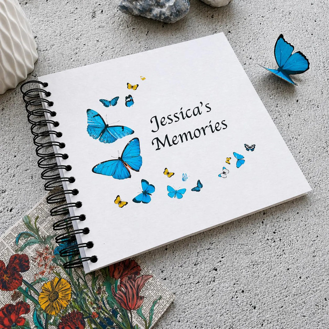 Personalised Butterfly Surround A3/A4/A5 Scrapbook, Photo Album, Guest Book, Travel Memory Book