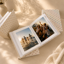 Hearts 100 Photos Album Sleeves, 6x4 inch Photos, Hard Cased, Recycled Covers, Plastic Slip In Pockets Book