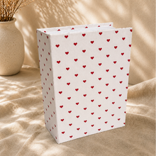 Hearts 100 Photos Album Sleeves, 6x4 inch Photos, Hard Cased, Recycled Covers, Plastic Slip In Pockets Book