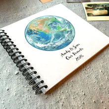 Earth Globe Personalised A5/A4/A3/Square Scrapbook, Photo Album, Travel Journal, Memory Book