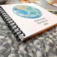Earth Globe Personalised A5/A4/A3/Square Scrapbook, Photo Album, Travel Journal, Memory Book
