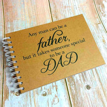 Fathers Day Scrapbook, Photo Album, White Card Pages, Dad. Size: A5, 21cm x 15cm(8.3" x 5.8")