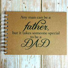 Fathers Day Scrapbook, Photo Album, White Card Pages, Dad. Size: A5, 21cm x 15cm(8.3" x 5.8")