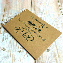 Fathers Day Scrapbook, Photo Album, White Card Pages, Dad. Size: A5, 21cm x 15cm(8.3" x 5.8")