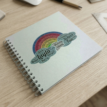 Personalised Rainbow and Cloud Word Art A3/A4/A5/Square, Scrapbook, Photo Album, Typography Cloud, Guestbook, School Leavers, Birthday