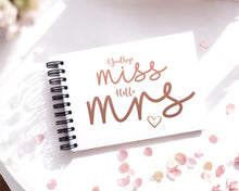 A4/A5 Goodbye Miss Hello Mrs, Scrapbook, Photo Album, Shower, Bride, Bridesmaid, Guestbook, Card Pages, Gift Idea, Rose Gold