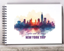 Personalised Purple/Blue NEW YORK A3/A4/A5/Square Travel Holiday Scrapbook, Memory, Photo Album