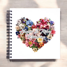 Personalised Multi Flowers Heart Colourful A3/A4/A5 Scrapbook, Photo Album, Guest Book, Memory Book, Special Gift