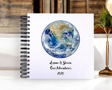 Earth Globe Personalised A5/A4/A3/Square Scrapbook, Photo Album, Travel Journal, Memory Book