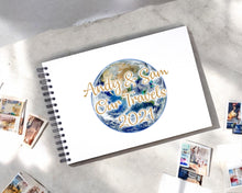 Personalised Earth World Globe A3/A4/A5 Scrapbook, Photo Album, Guest Book, Travel Memory Book