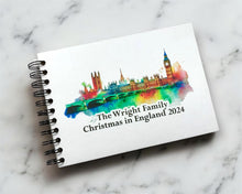 Personalised London Paint A3/A4/A5/Square Travel Holiday Scrapbook, Memory, Photo Album, England, UK