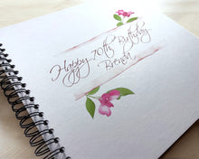 Personalised Bougainvillea Flower A5/A4/A3/Square Scrapbook, Photo Album, Guest Book, Memory Book