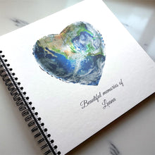 Personalised World Heart A3/A4/A5 Scrapbook, Photo Album, Guest Book, Memory Book, Travel Gift