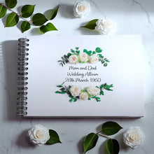 Personalised White Roses A3/A4/A5 Scrapbook, Photo Album, Guest Book, Wedding