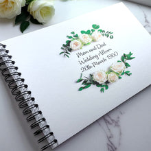 Personalised White Roses A3/A4/A5 Scrapbook, Photo Album, Guest Book, Wedding