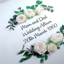 Personalised White Roses A3/A4/A5 Scrapbook, Photo Album, Guest Book, Wedding