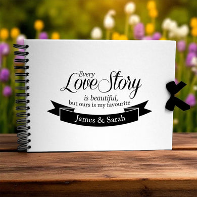 Personalised White Scrapbook A5 A4 Every Love Story, Photo Album, Keepsake