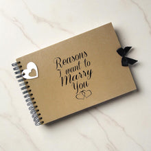 Scrapbook, A5 A4 Reasons I Want to Marry You, Card Pages, Photo Album, Keepsake, Engagement Book