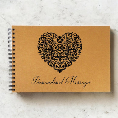 Personalised Vintage Heart A3/A4/A5/Square Scrapbook, Memory, Photo Album, Guestbook