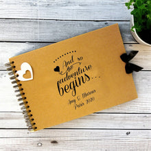 Personalised Kraft Scrapbook A5 A4 So Adventure Begins, Photo Album, Keepsake