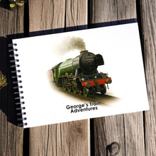 Personalised Flying Scotsman Train A5/A4/A3/Square Scrapbook, Photo Album, Guest Book, Memory Book