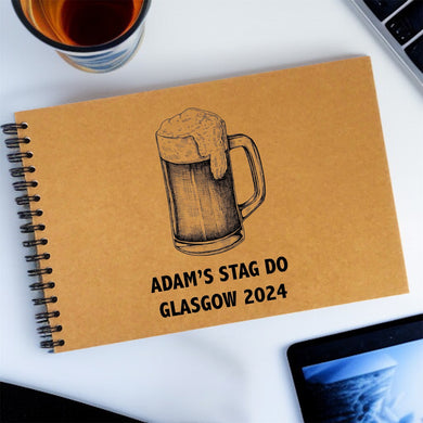 Personalised Stag Do A3/A4/A5 Scrapbook, Photo Album, Keepsake, Gift, Guestbook, Bachelor Party