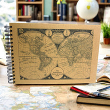 Personalised Map Scrapbook A5 A4 Travel Journal, Photo Album, Guestbook, Gift
