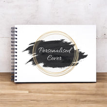 Personalised Black Circle A3/A4/A5 Scrapbook, Photo Album, Guest Book, Memory Book, Special Gift