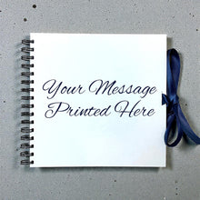 Tied Ribbon Navy Blue Personalised A3 A4 A5 Scrapbook, Photo Album, Guest Book, Memory Book, Special Gift