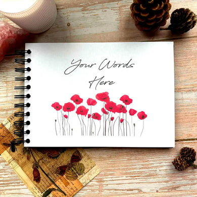 Personalised Poppy A5/A4/A3/Square Scrapbook, Photo Album, Guest Book, Memory Book, Gift