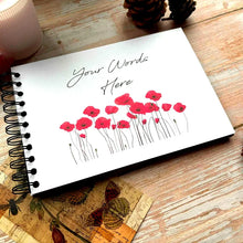 Personalised Poppy A5/A4/A3/Square Scrapbook, Photo Album, Guest Book, Memory Book, Gift