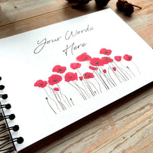 Personalised Poppy A5/A4/A3/Square Scrapbook, Photo Album, Guest Book, Memory Book, Gift