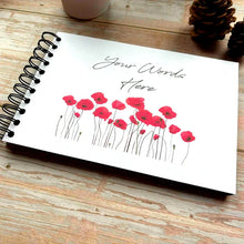 Personalised Poppy A5/A4/A3/Square Scrapbook, Photo Album, Guest Book, Memory Book, Gift