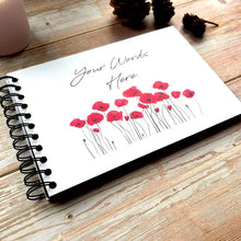 Personalised Poppy A5/A4/A3/Square Scrapbook, Photo Album, Guest Book, Memory Book, Gift