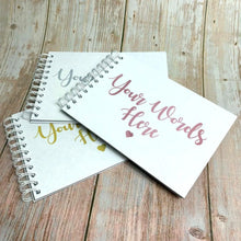 Personalised Gold/Rose Gold/Silver A3/A4/A5 Scrapbook, Photo Album, Guest Book, Memory Book