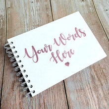 Personalised Gold/Rose Gold/Silver A3/A4/A5 Scrapbook, Photo Album, Guest Book, Memory Book