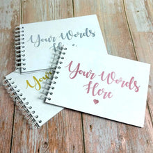 Personalised Gold/Rose Gold/Silver A3/A4/A5 Scrapbook, Photo Album, Guest Book, Memory Book