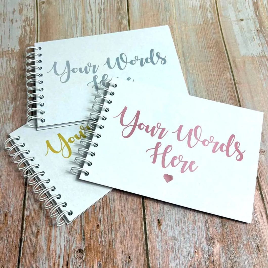 Personalised Gold/Rose Gold/Silver A3/A4/A5 Scrapbook, Photo Album, Guest Book, Memory Book