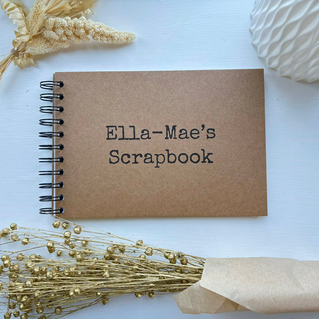 Typewriter Font Photo Album Scrapbook, Gift Memory Book, 6x4