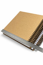 BIG Book 100 sheets, A3 Square Scrapbook Photo Album, Personalised Front Cover, Black Kraft Brown White Card Sheets