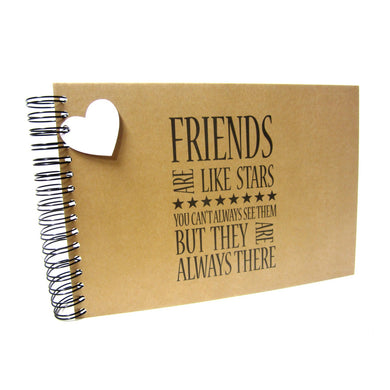 A5 A4, Friends are like Stars Scrapbook, Landscape, Card Pages, Photo Album, Keepsake, Best Friends