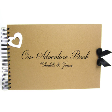 Personalised Kraft Scrapbook A5 A4 Our Adventure Book, Photo Album, Keepsake