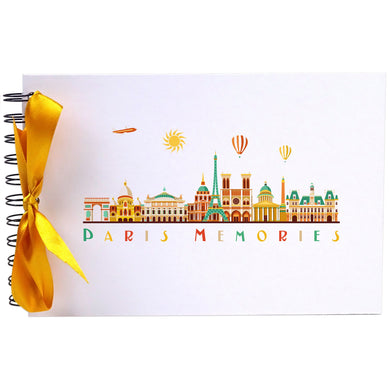 Ribbon, Paris Memories, Photo Album, Scrapbook, Blank White Pages, A5