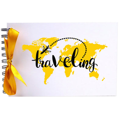 Ribbon, Traveling, Photo Album, Scrapbook, Blank White Pages, A5