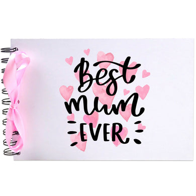 Ribbon, Best Mum Ever, Photo Album, Scrapbook, Blank White Pages, A5